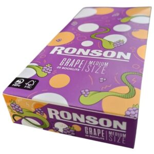 Caja Papelillos Ronson sabor Uva